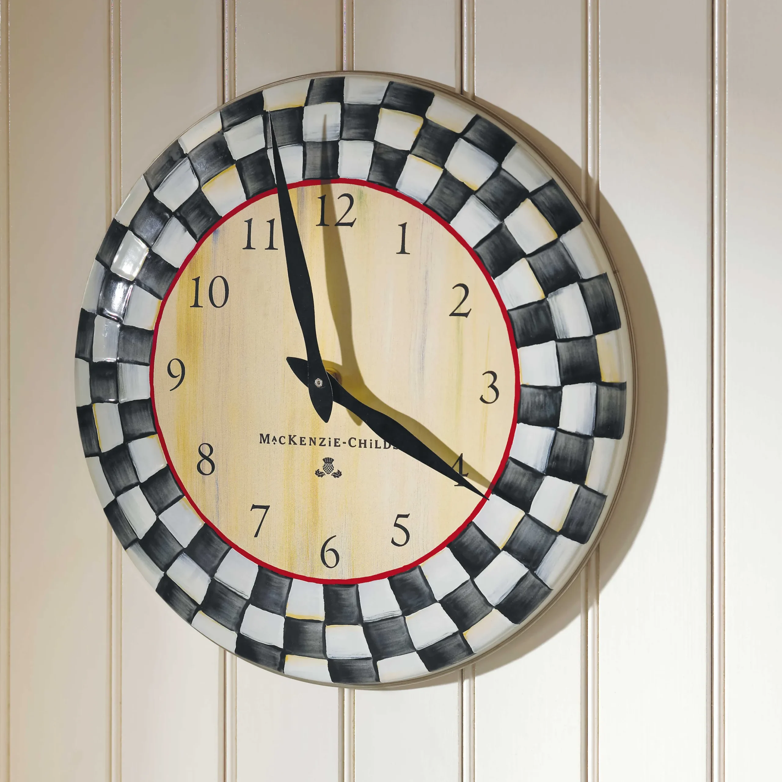 Hot MacKenzie-Childs Courtly Check Enamel Clock