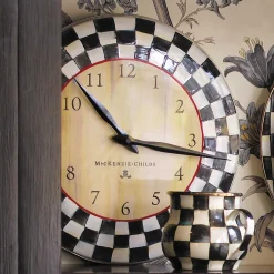 Hot MacKenzie-Childs Courtly Check Enamel Clock