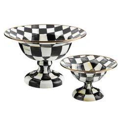 Discount MacKenzie-Childs Courtly Check Enamel Compote - Large