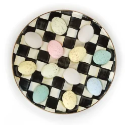 Hot MacKenzie-Childs Courtly Check Enamel Egg Plate