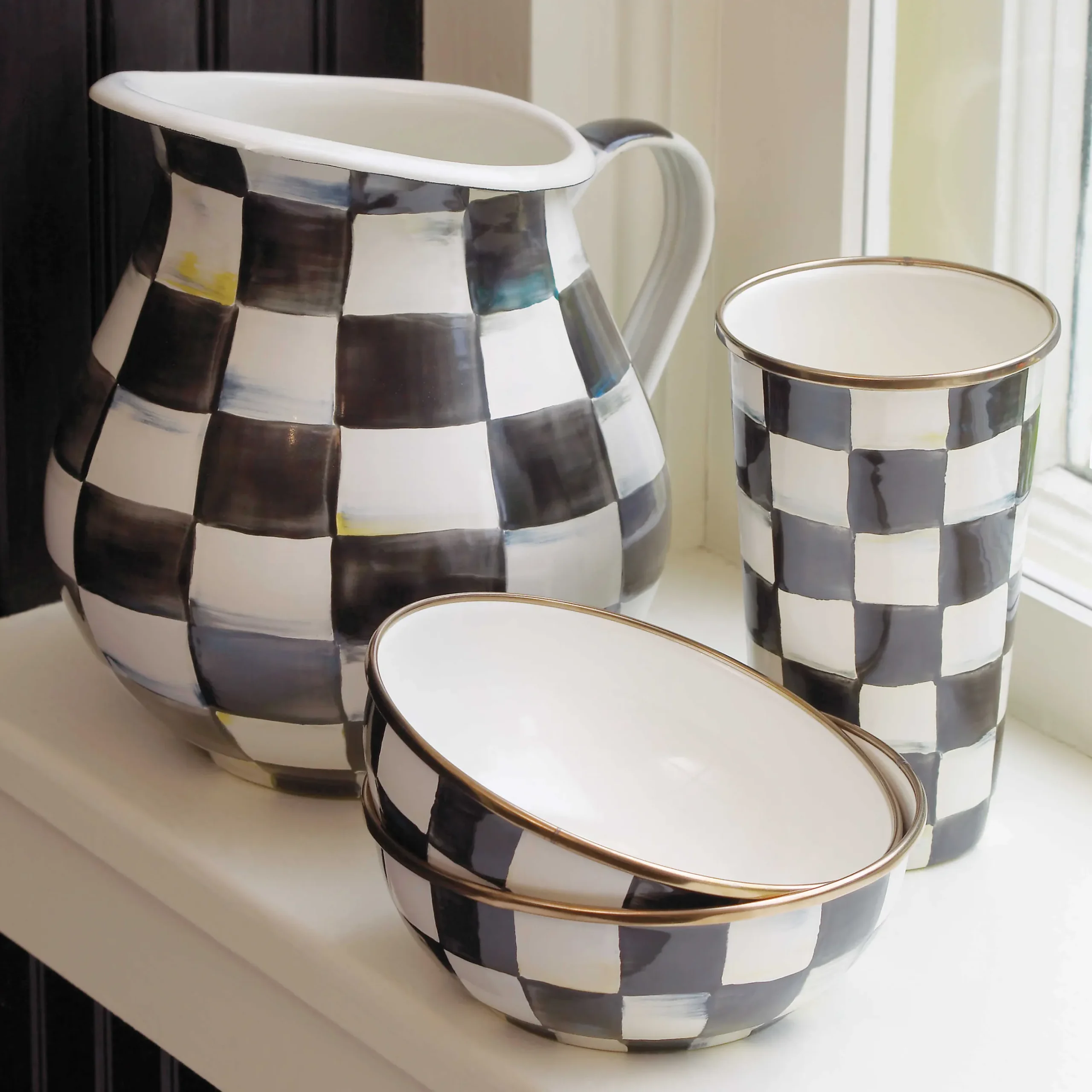 Sale MacKenzie-Childs Courtly Check Enamel Everyday Bowl