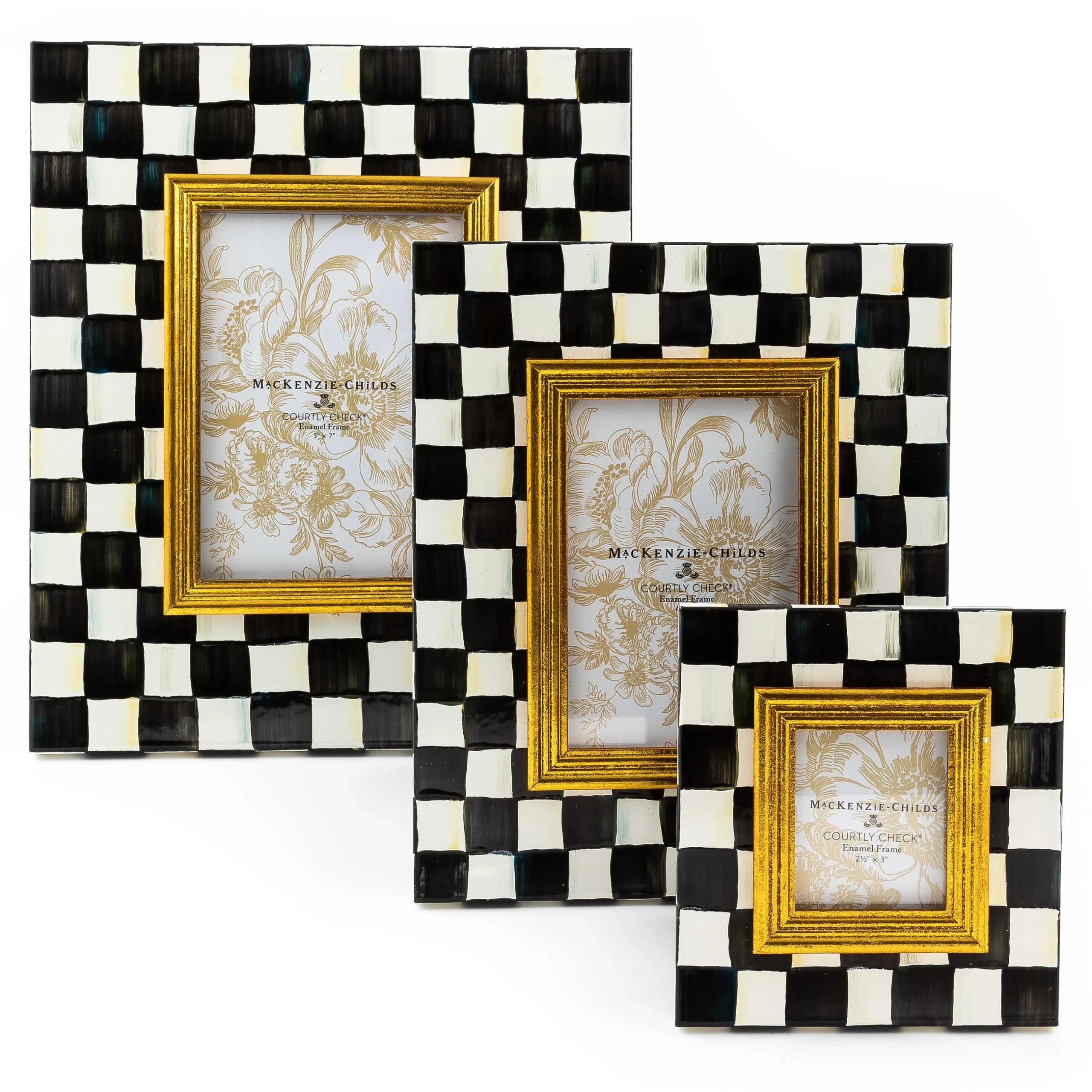 Online MacKenzie-Childs Courtly Check Enamel Frame - 2.5" X 3"