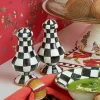 Outlet MacKenzie-Childs Courtly Check Enamel Large Salt & Pepper Shakers