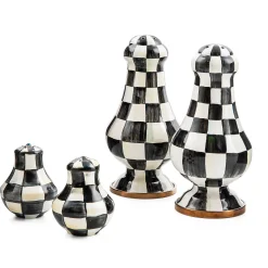 Outlet MacKenzie-Childs Courtly Check Enamel Large Salt & Pepper Shakers