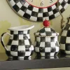 Sale MacKenzie-Childs Courtly Check Enamel Lidded Sugar Bowl