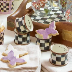 Discount MacKenzie-Childs Courtly Check Enamel Napkin Rings - Set Of 4