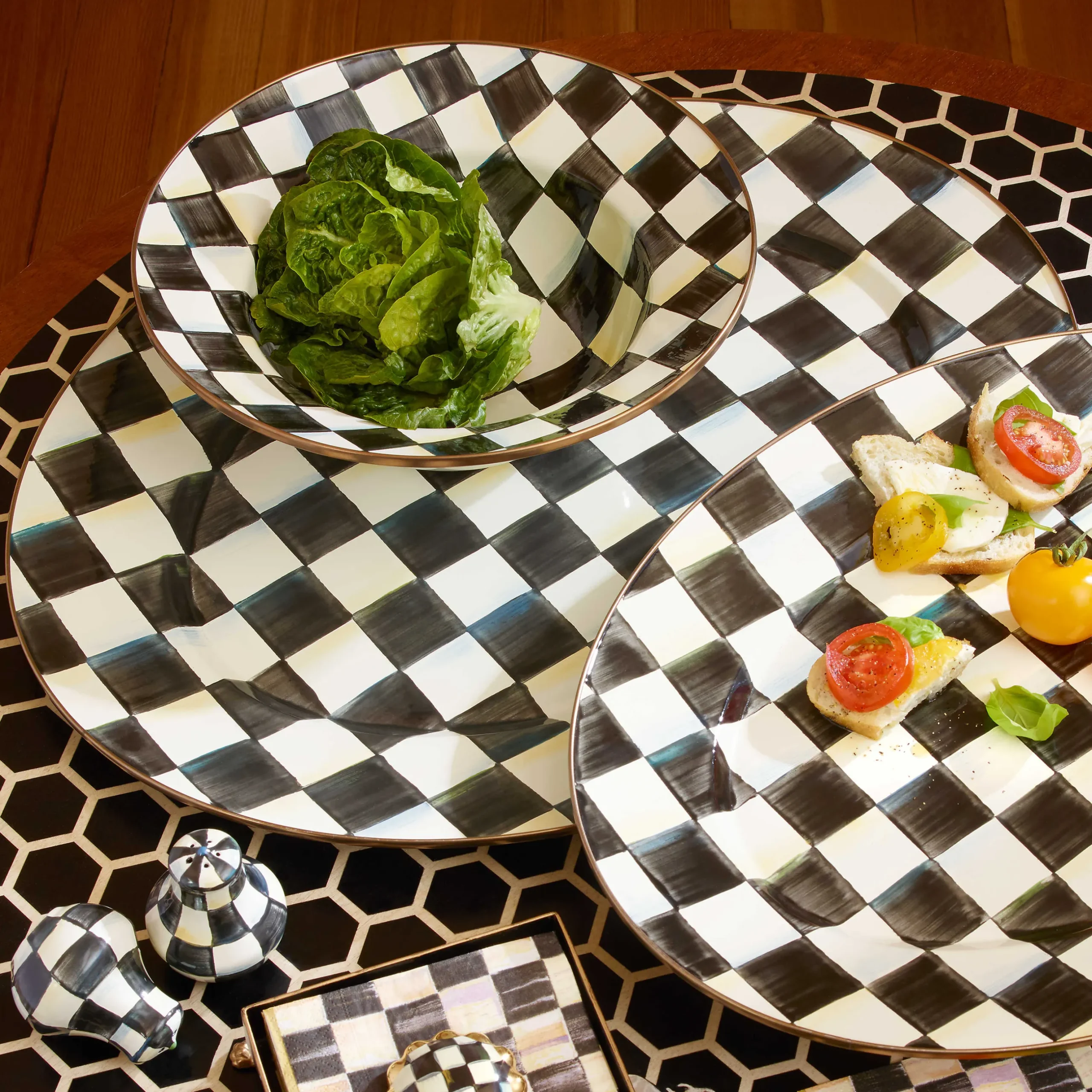 Discount MacKenzie-Childs Courtly Check Enamel Oval Platter - Large
