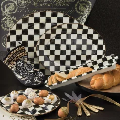 Discount MacKenzie-Childs Courtly Check Enamel Oval Platter - Large