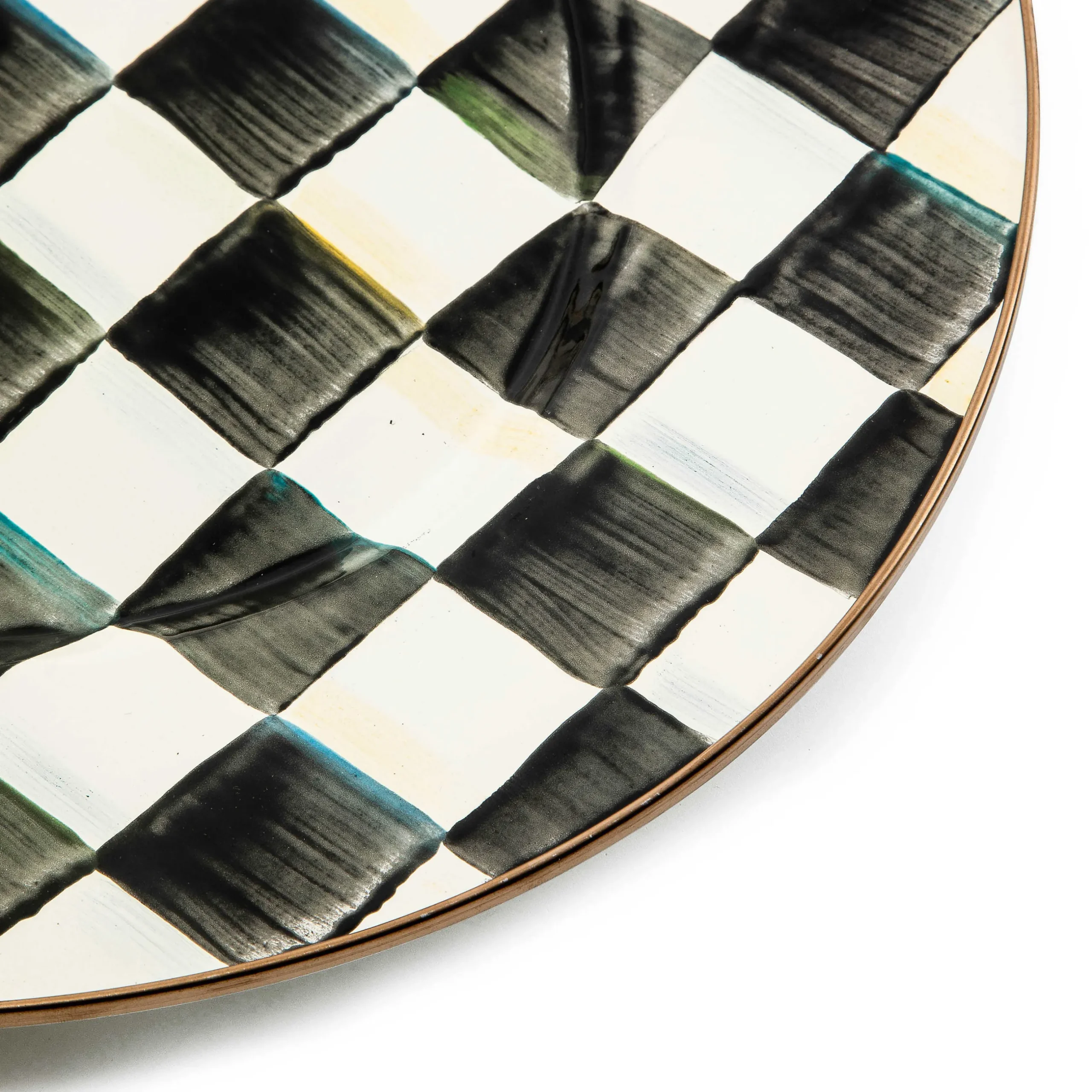 Discount MacKenzie-Childs Courtly Check Enamel Oval Platter - Large