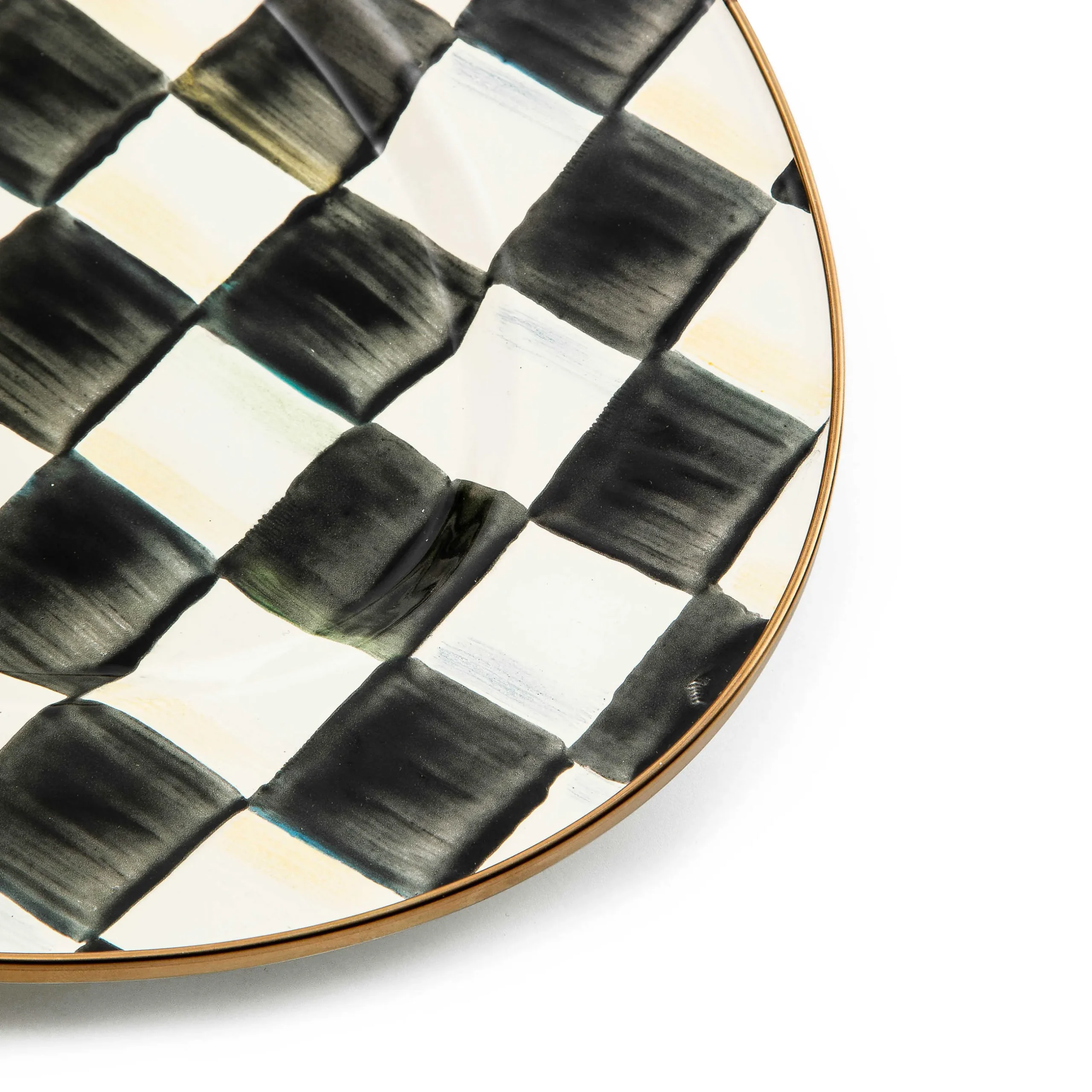 Best MacKenzie-Childs Courtly Check Enamel Oval Platter - Small