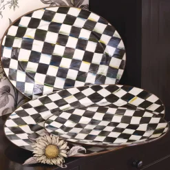 Best MacKenzie-Childs Courtly Check Enamel Oval Platter - Medium