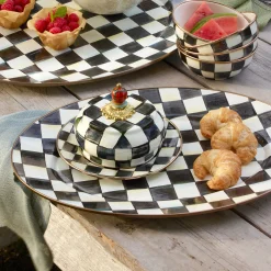 Best MacKenzie-Childs Courtly Check Enamel Oval Platter - Medium