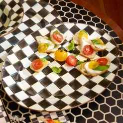 Best MacKenzie-Childs Courtly Check Enamel Oval Platter - Medium