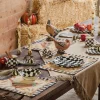 Discount MacKenzie-Childs Courtly Check Enamel Petal Salad/Dessert Plate