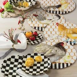 Discount MacKenzie-Childs Courtly Check Enamel Petal Salad/Dessert Plate