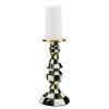 Outlet MacKenzie-Childs Courtly Check Enamel Pillar Candlestick - Large