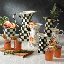 Best MacKenzie-Childs Courtly Check Enamel Practical Pitcher - Medium