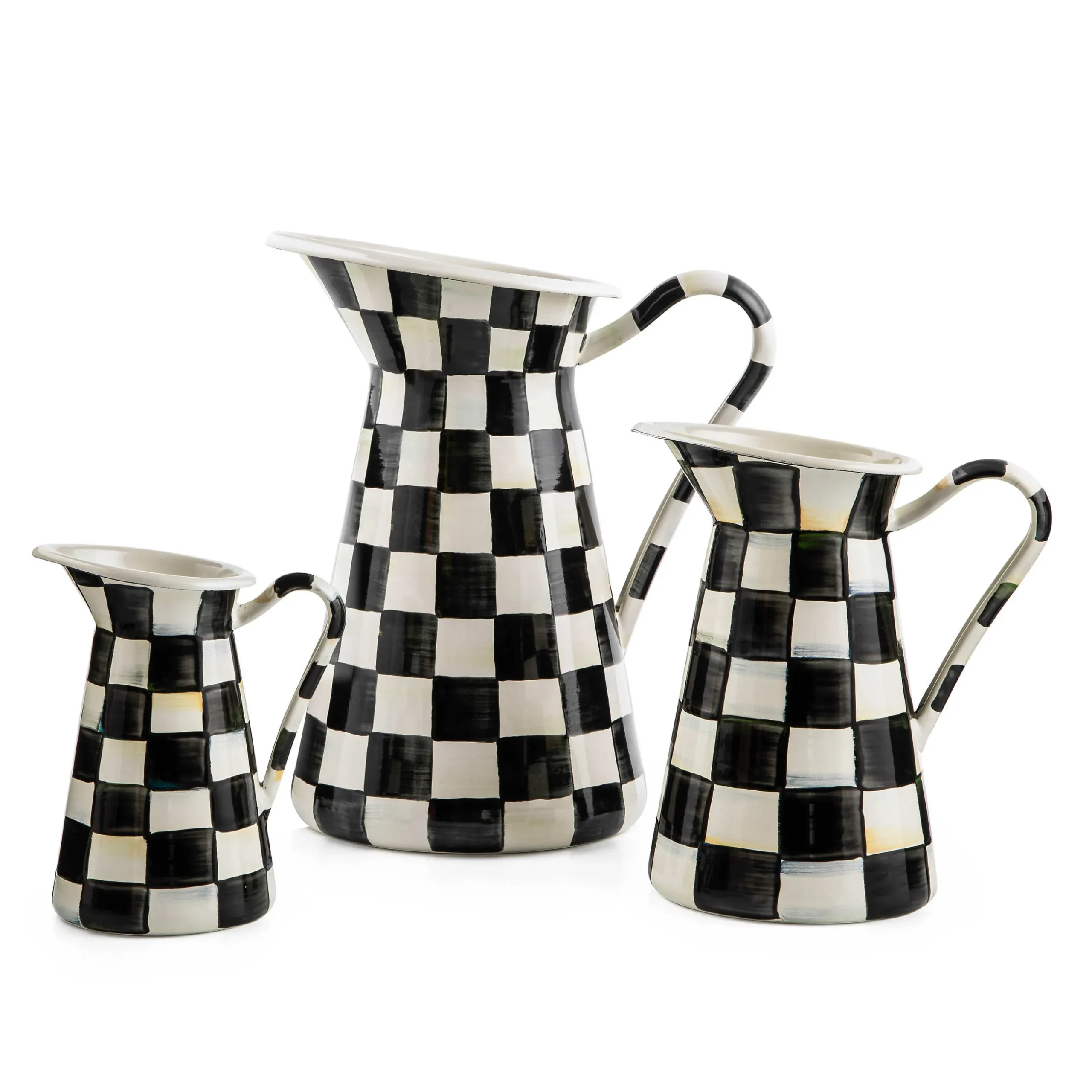 Best MacKenzie-Childs Courtly Check Enamel Practical Pitcher - Medium