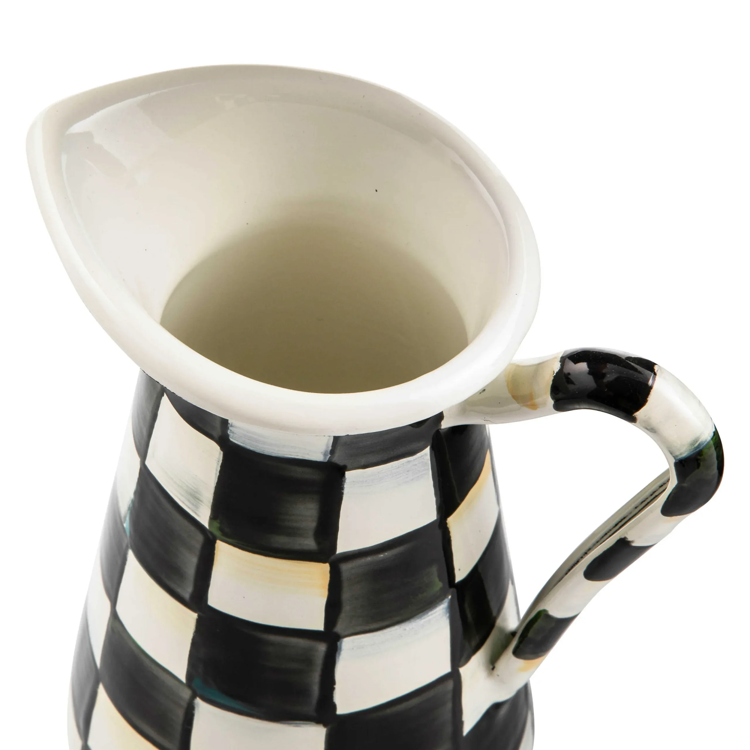 Sale MacKenzie-Childs Courtly Check Enamel Practical Pitcher - Small