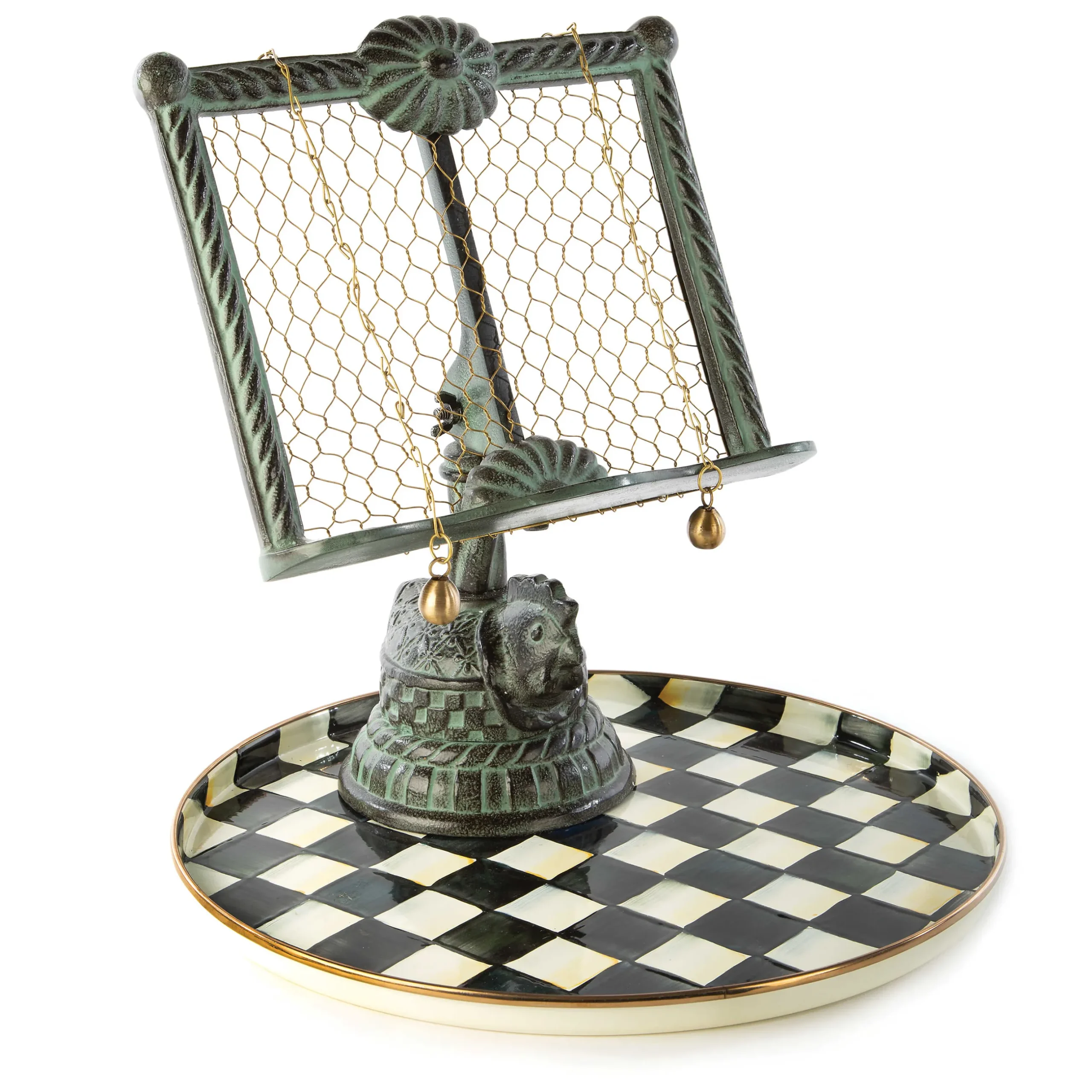 Sale MacKenzie-Childs Courtly Check Enamel Round Tray