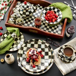 Best MacKenzie-Childs Courtly Check Enamel Saucer