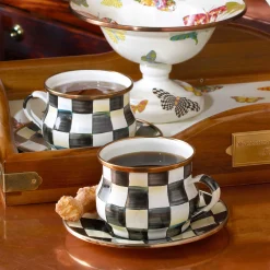 Sale MacKenzie-Childs Courtly Check Enamel Teacup