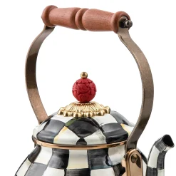 Best MacKenzie-Childs Courtly Check Enamel Tea Kettle - 2 Quart