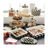 Best MacKenzie-Childs Courtly Check Enamel Three Tier Sweet Stand