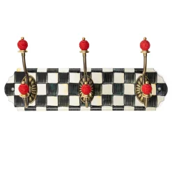 Best MacKenzie-Childs Courtly Check Enamel Triple Wall Hook