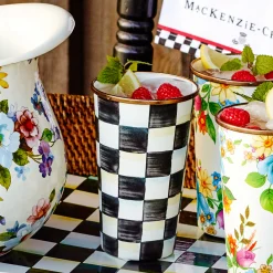 Outlet MacKenzie-Childs Courtly Check Enamel Tumbler - 20 Ounce