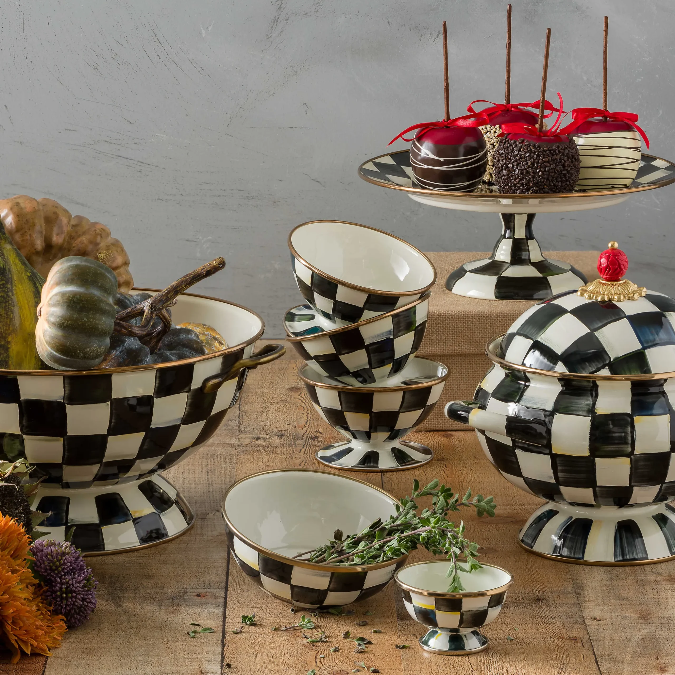 Sale MacKenzie-Childs Courtly Check Enamel Tureen