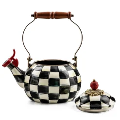 Online MacKenzie-Childs Courtly Check Enamel Whistling Tea Kettle
