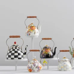 Online MacKenzie-Childs Courtly Check Enamel Whistling Tea Kettle