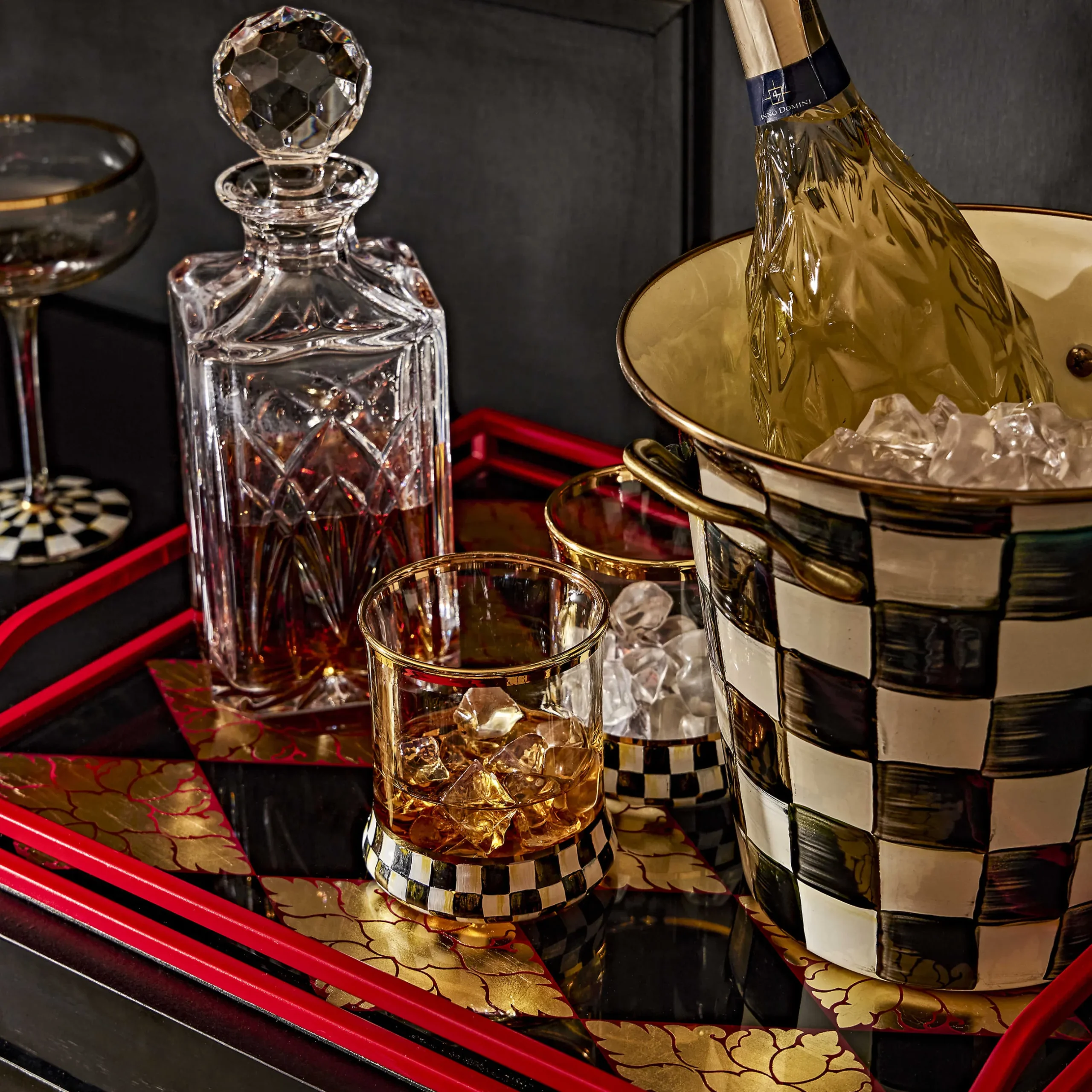 Best MacKenzie-Childs Courtly Check Enamel Wine Cooler
