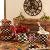 Discount MacKenzie-Childs Courtly Check Farmhouse Wall Clock - Large