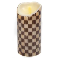 Hot MacKenzie-Childs Courtly Check Flicker 8" Pillar Candle