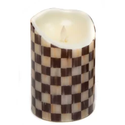 MacKenzie-Childs Courtly Check Flicker 6" Pillar Candle