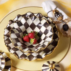 Online MacKenzie-Childs Courtly Check Fluted Breakfast Bowl