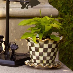 Outlet MacKenzie-Childs Courtly Check Garden Pot - 8"