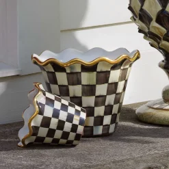 Outlet MacKenzie-Childs Courtly Check Garden Pot - 8
