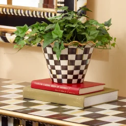 Outlet MacKenzie-Childs Courtly Check Garden Pot - 8