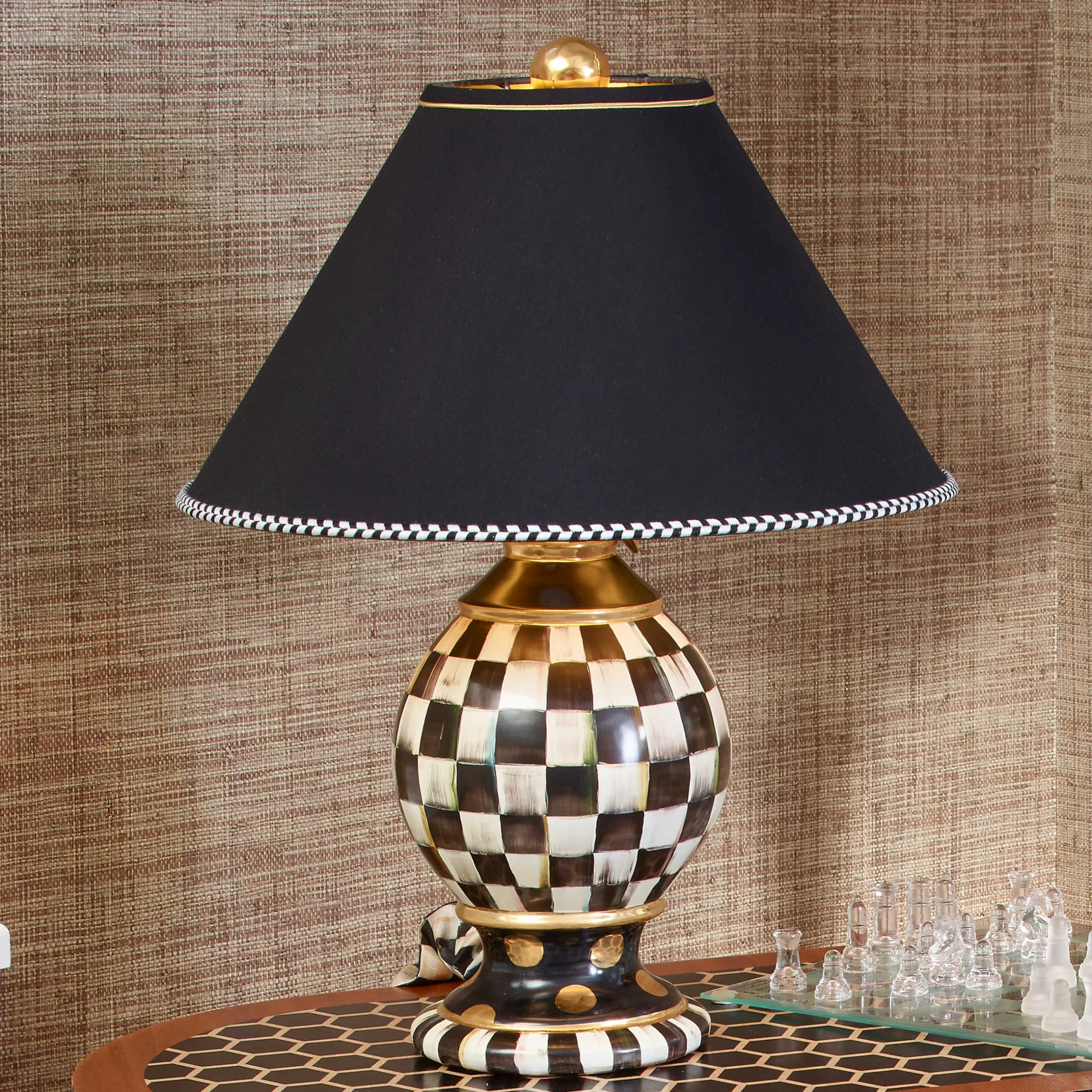 MacKenzie-Childs Courtly Check Globe Lamp