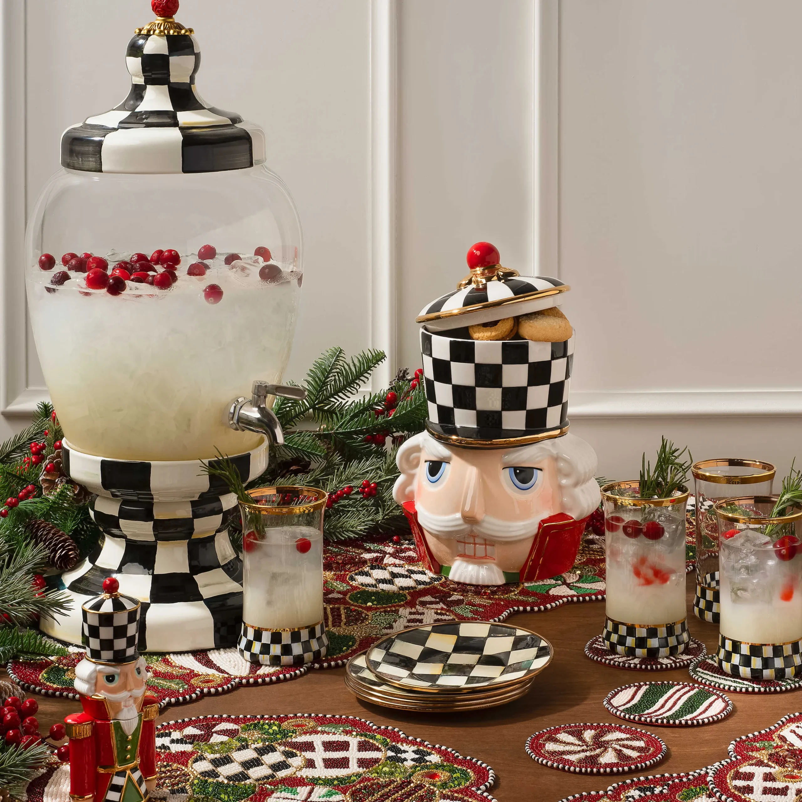 Outlet MacKenzie-Childs Courtly Check Highball Glass