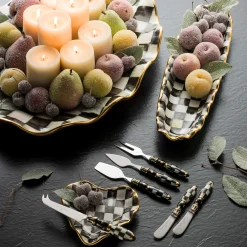 Best MacKenzie-Childs Courtly Check Hors D'Oeuvre Tray