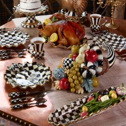 Best MacKenzie-Childs Courtly Check Hors D'Oeuvre Tray