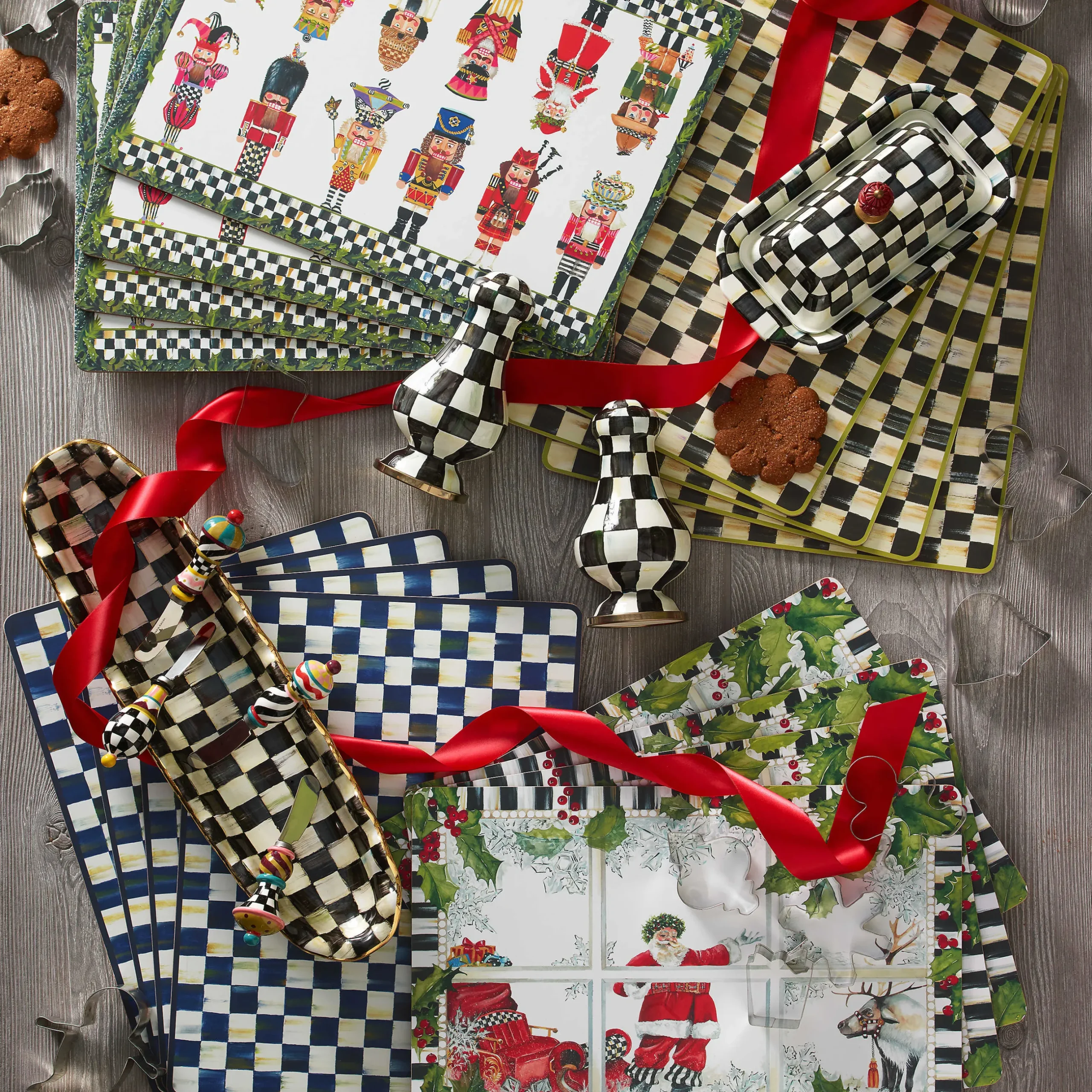 Best MacKenzie-Childs Courtly Check Hors D'Oeuvre Tray