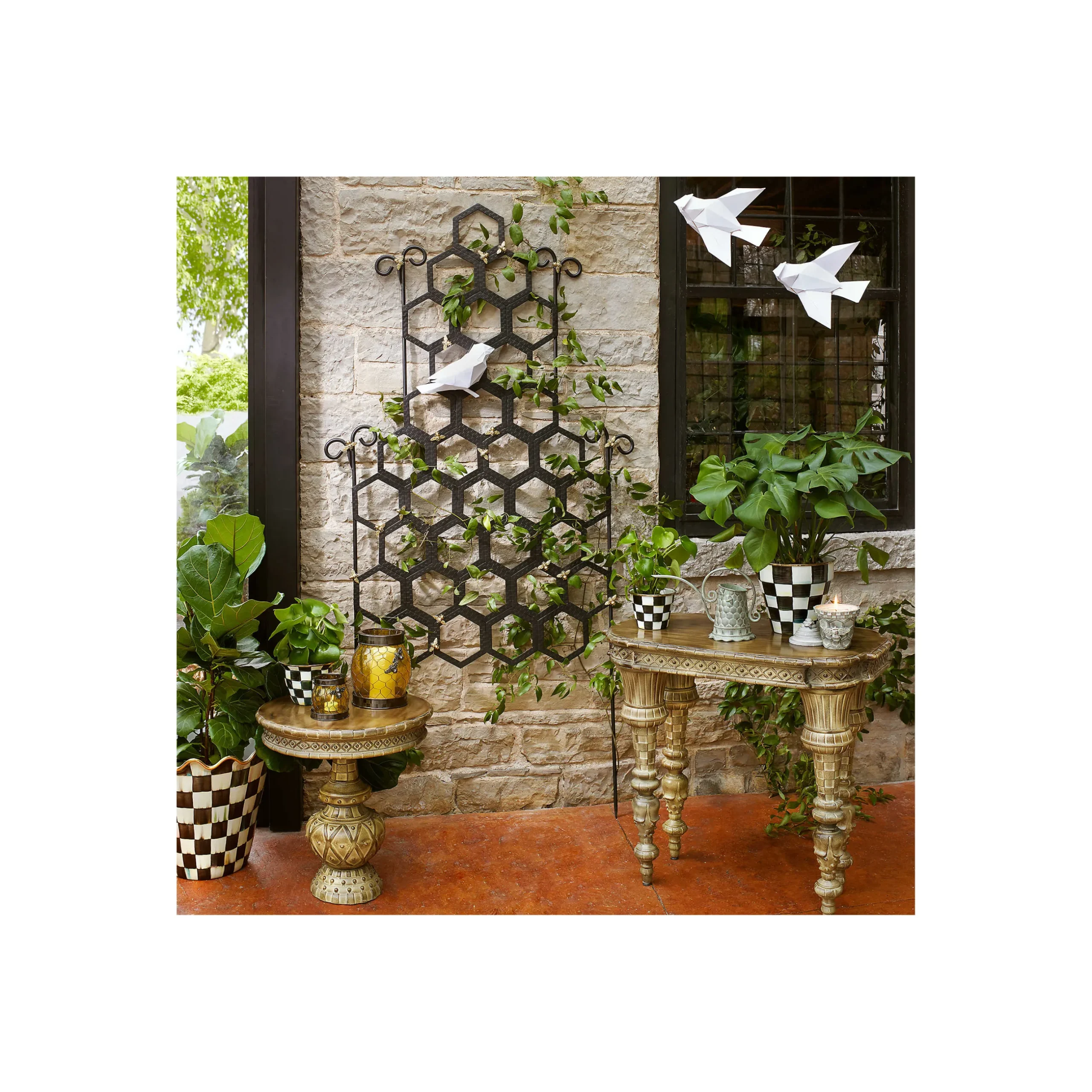 Online MacKenzie-Childs Courtly Check Jumbo Garden Pot