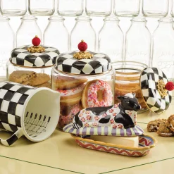 Best MacKenzie-Childs Courtly Check Kitchen Canister - Small