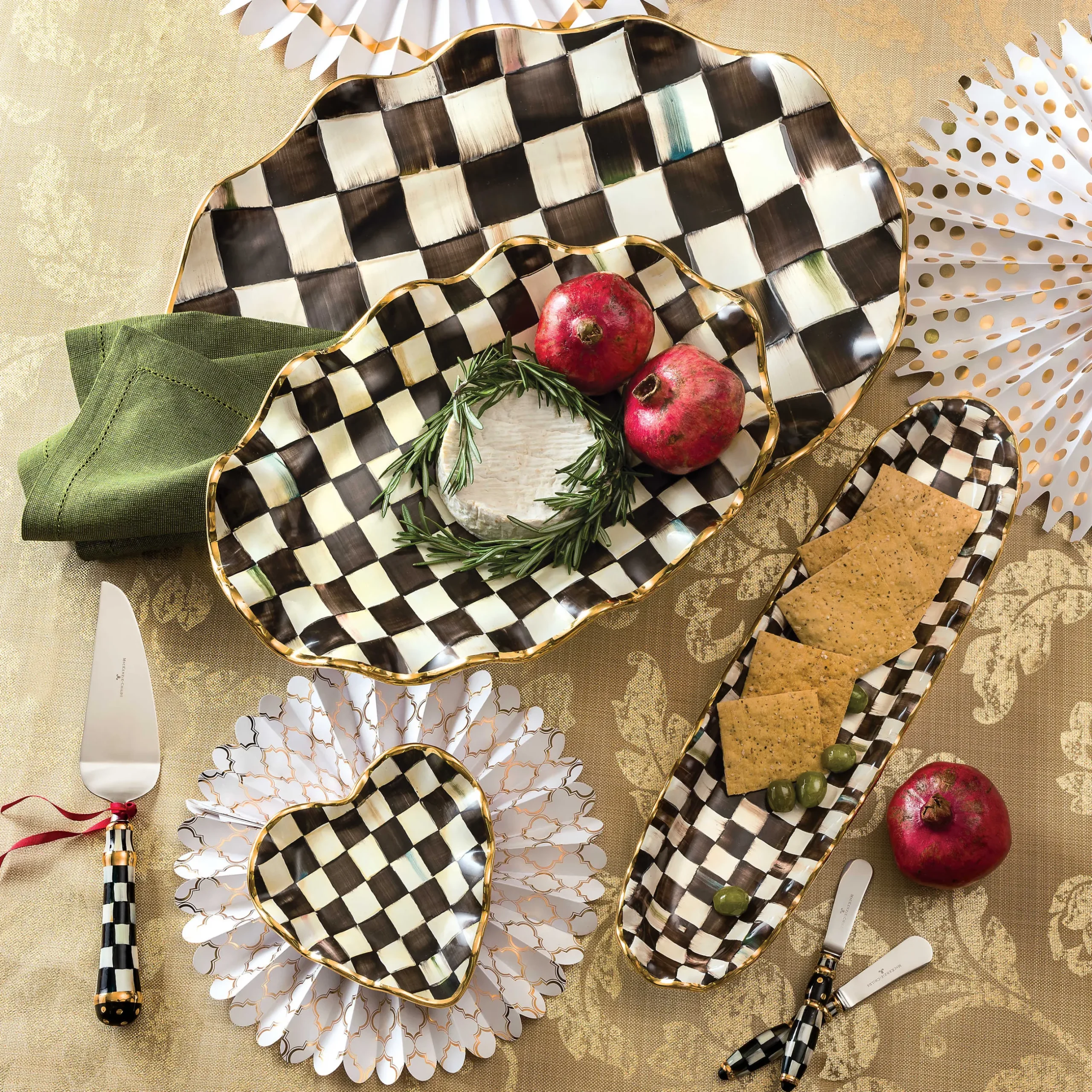 Online MacKenzie-Childs Courtly Check Large Serving Platter