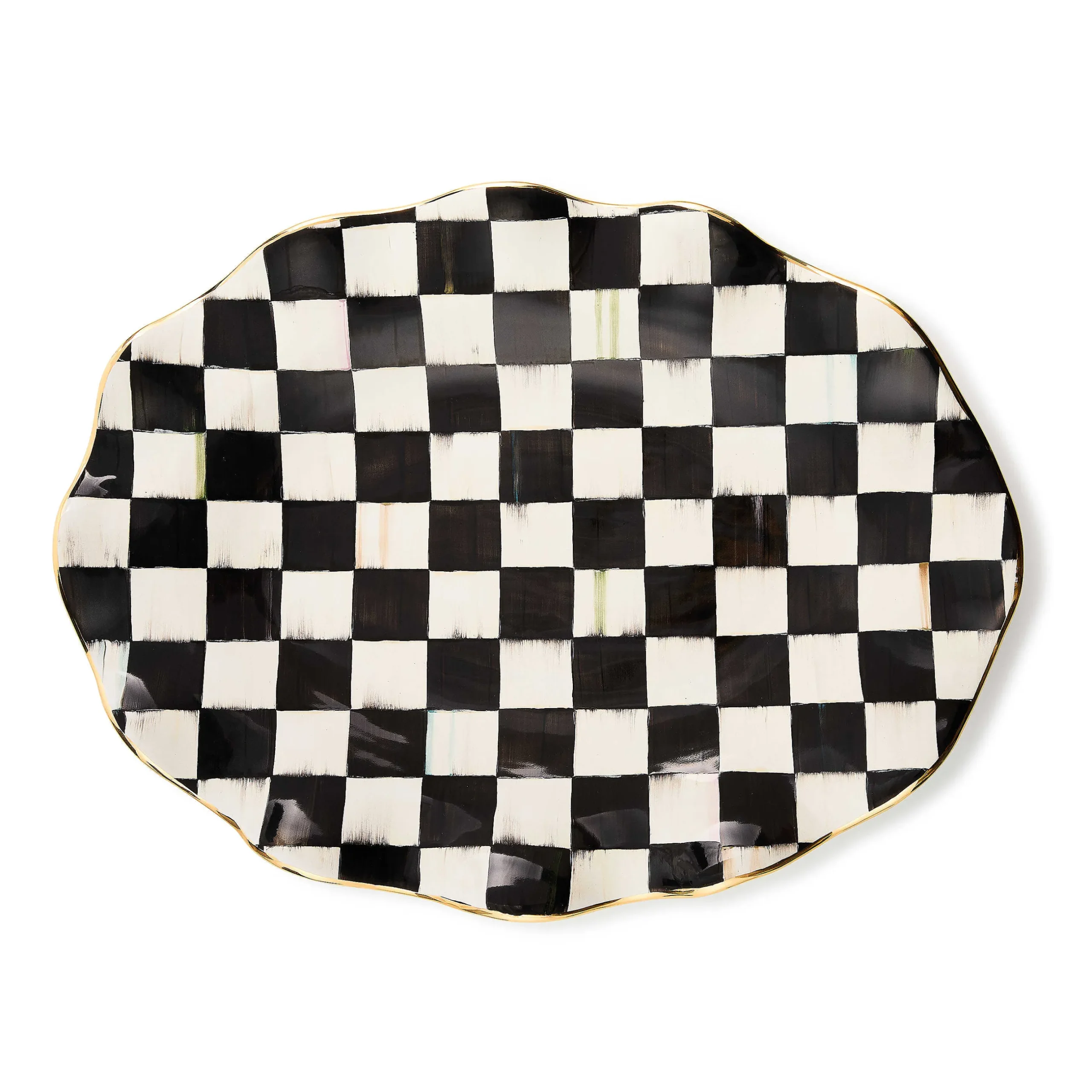 Online MacKenzie-Childs Courtly Check Large Serving Platter